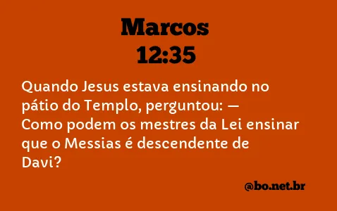 Marcos 12:35 NTLH