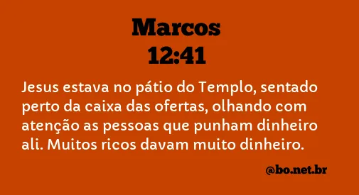 Marcos 12:41 NTLH