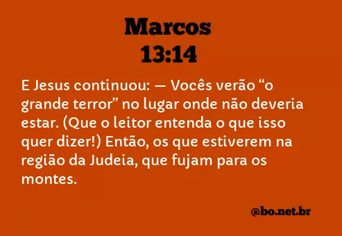 Marcos 13:14 NTLH