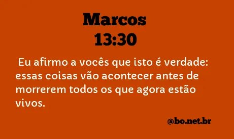 Marcos 13:30 NTLH