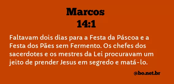 Marcos 14:1 NTLH