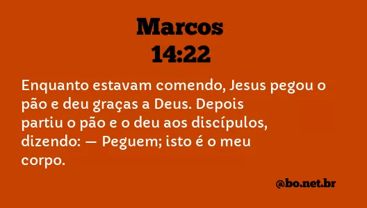 Marcos 14:22 NTLH