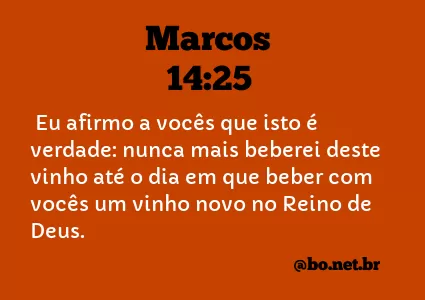 Marcos 14:25 NTLH