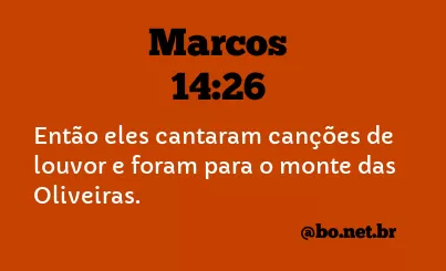Marcos 14:26 NTLH