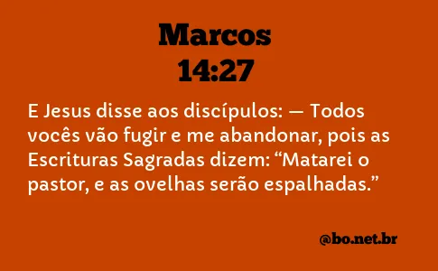 Marcos 14:27 NTLH