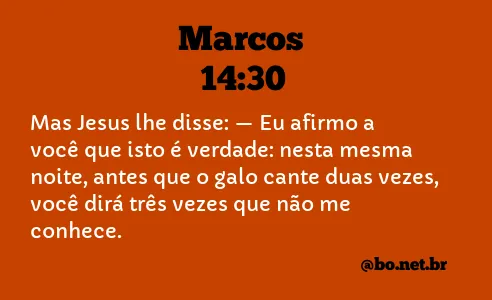 Marcos 14:30 NTLH