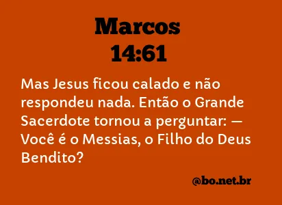 Marcos 14:61 NTLH