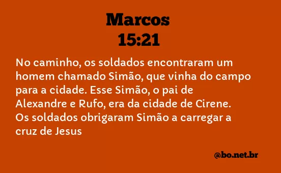 Marcos 15:21 NTLH