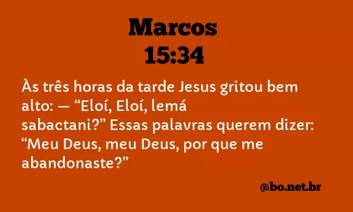 Marcos 15:34 NTLH