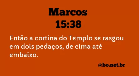 Marcos 15:38 NTLH