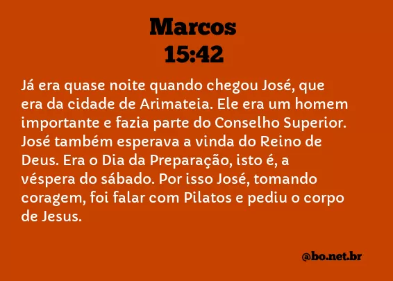 Marcos 15:42 NTLH