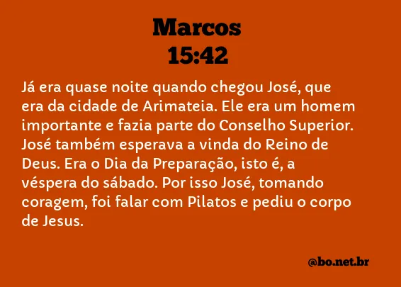 Marcos 15:42 NTLH