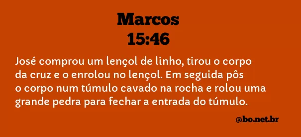 Marcos 15:46 NTLH
