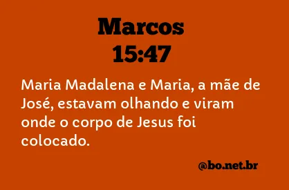 Marcos 15:47 NTLH