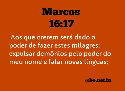 Marcos 16:17 NTLH