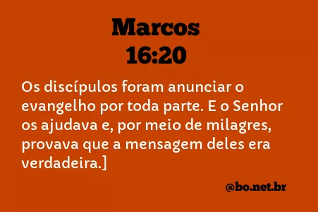 Marcos 16:20 NTLH