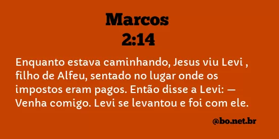 Marcos 2:14 NTLH