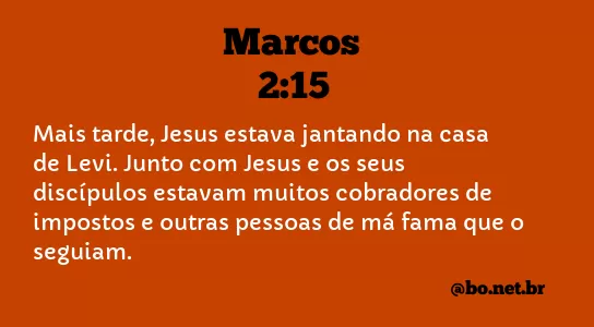 Marcos 2:15 NTLH