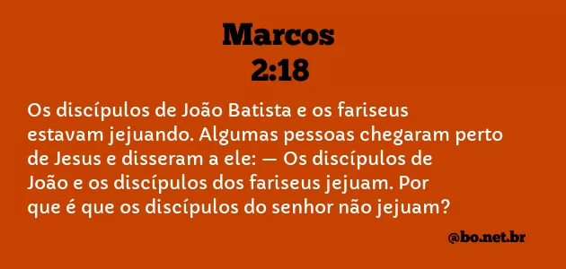 Marcos 2:18 NTLH