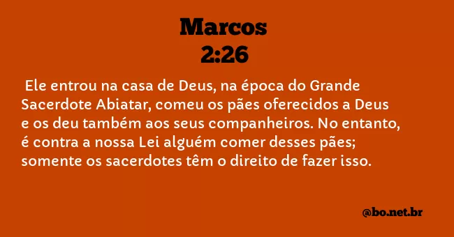 Marcos 2:26 NTLH