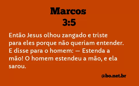 Marcos 3:5 NTLH