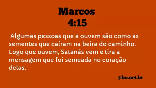 Marcos 4:15 NTLH