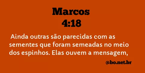 Marcos 4:18 NTLH