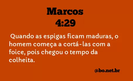 Marcos 4:29 NTLH