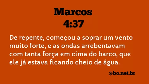 Marcos 4:37 NTLH