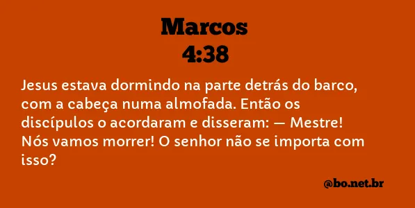 Marcos 4:38 NTLH