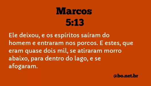 Marcos 5:13 NTLH