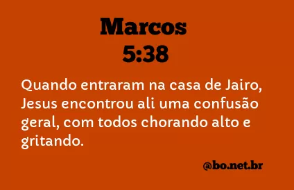 Marcos 5:38 NTLH