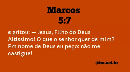 Marcos 5:7 NTLH