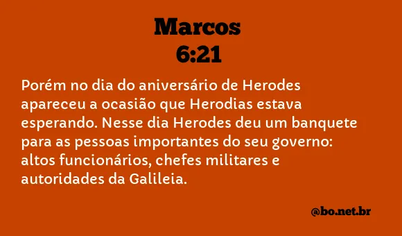 Marcos 6:21 NTLH