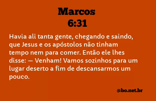 Marcos 6:31 NTLH