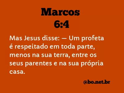 Marcos 6:4 NTLH