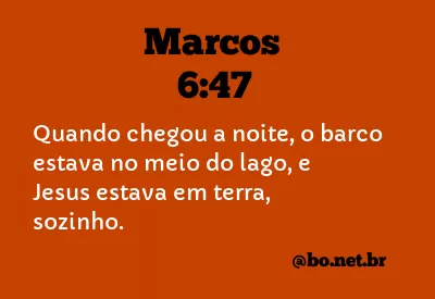 Marcos 6:47 NTLH