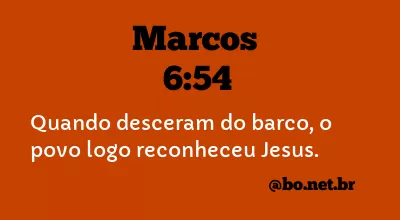 Marcos 6:54 NTLH