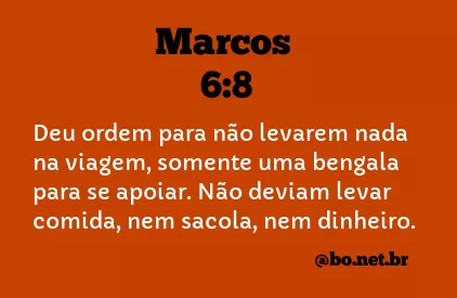 Marcos 6:8 NTLH