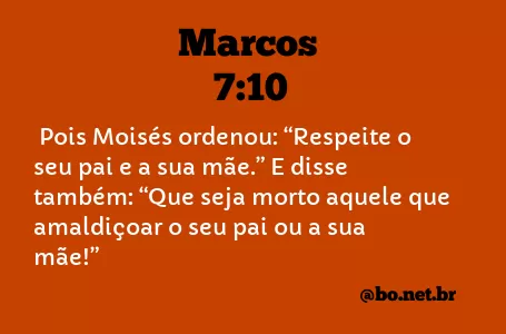 Marcos 7:10 NTLH