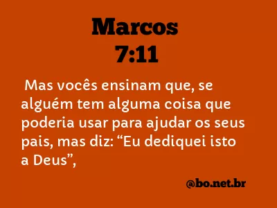 Marcos 7:11 NTLH