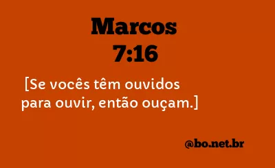 Marcos 7:16 NTLH