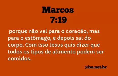 Marcos 7:19 NTLH
