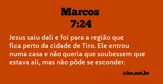 Marcos 7:24 NTLH