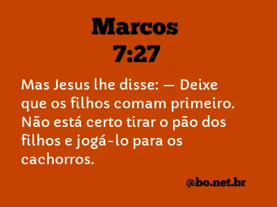Marcos 7:27 NTLH