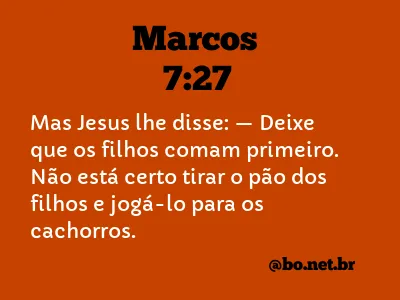 Marcos 7:27 NTLH