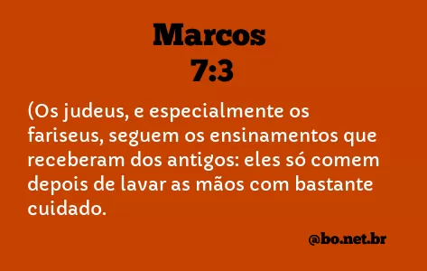 Marcos 7:3 NTLH
