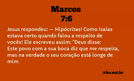 Marcos 7:6 NTLH