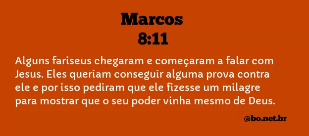 Marcos 8:11 NTLH