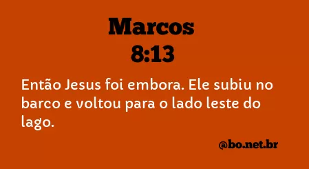 Marcos 8:13 NTLH